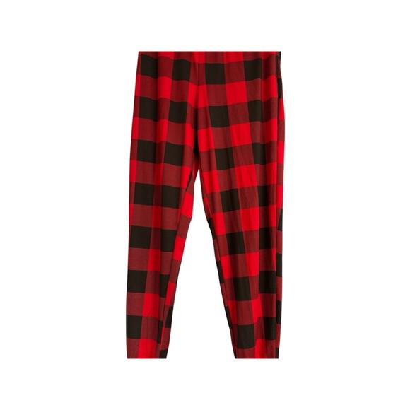 Joyspun 2pc  Pajama Set Womens Sz S  (4-6) Red Plaid Pajamas Pockets Holidays - Picture 3 of 6